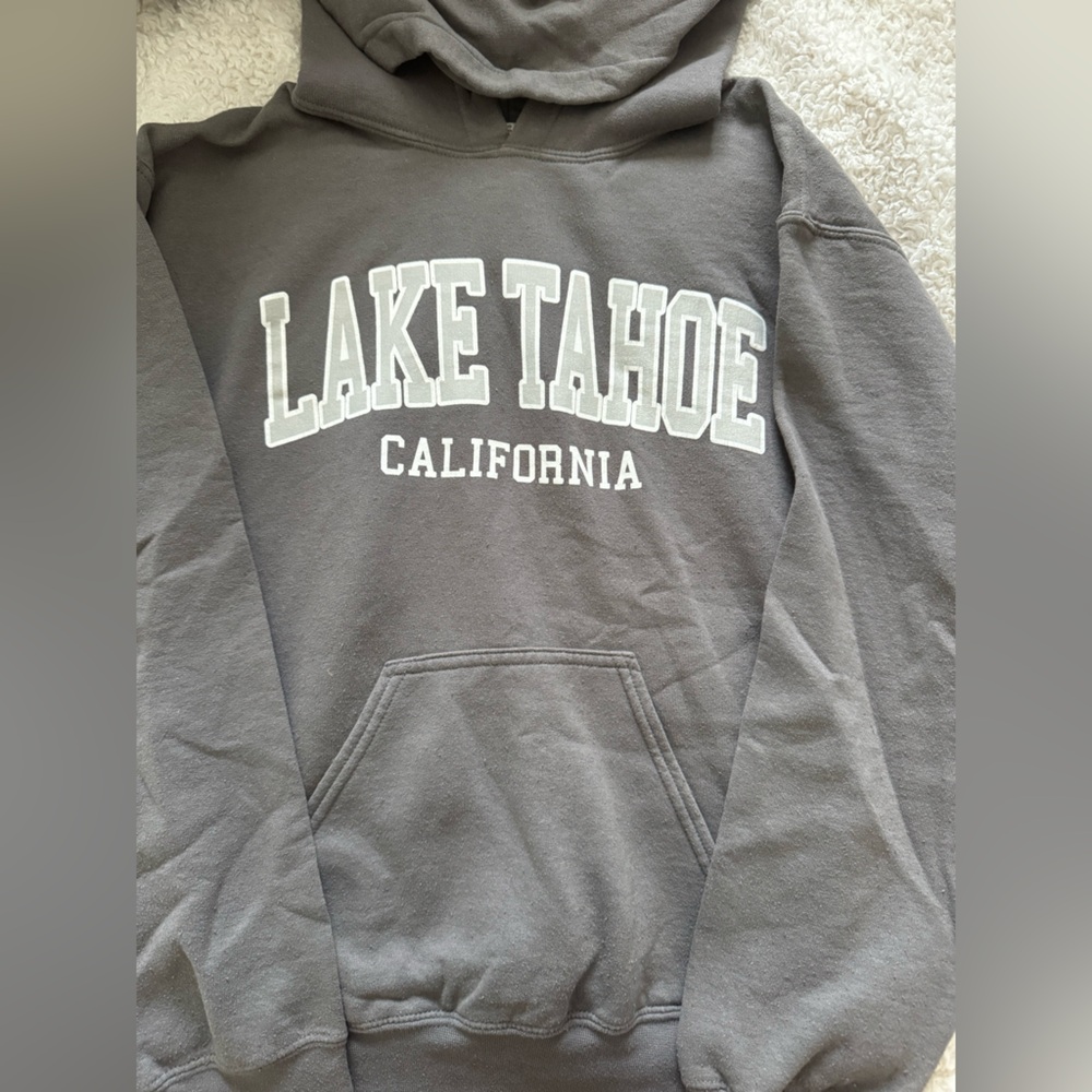 Gray Lake Tahoe Hoodie Sweatshirt